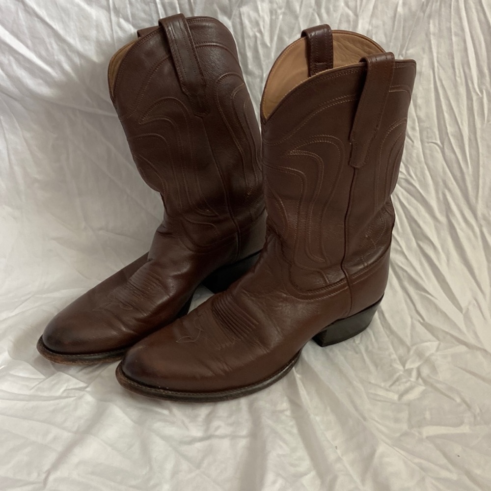 Tecovas Chocolate Brown Cartwright Cowboy Boots Sz12 Great Condition Barely Worn